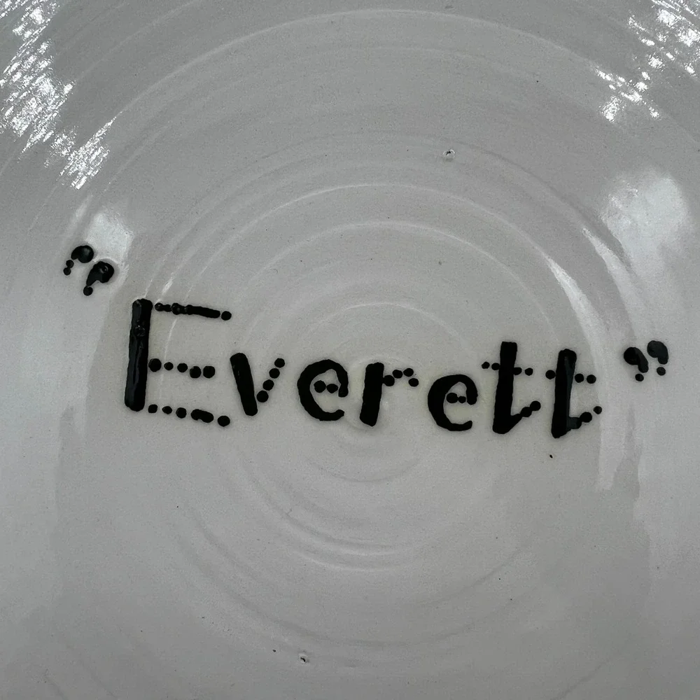 Gearhart Signed Studio Art Pottery‎ Plate Everett Vintage 90s Abstract Ceramic
